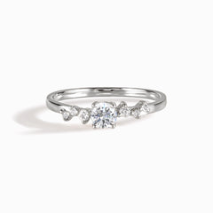 Minimalist Dainty 925 Sterling Silver CZ Women Engagement Ring