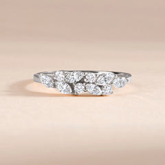 Unique Dainty Women 925 Sterling Silver Marquise CZ Promise Ring for Her