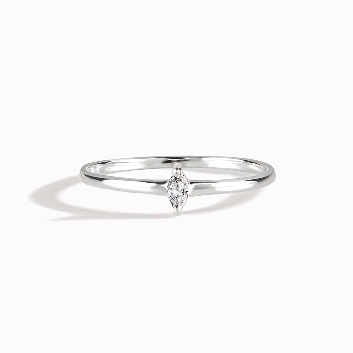 Vela White Gold Moissanite Marquise Ring