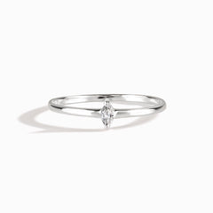 Vela White Gold Moissanite Marquise Ring