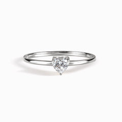 Dainty & Elegant 925 Sterling Silver Heart CZ Promise Ring for Her