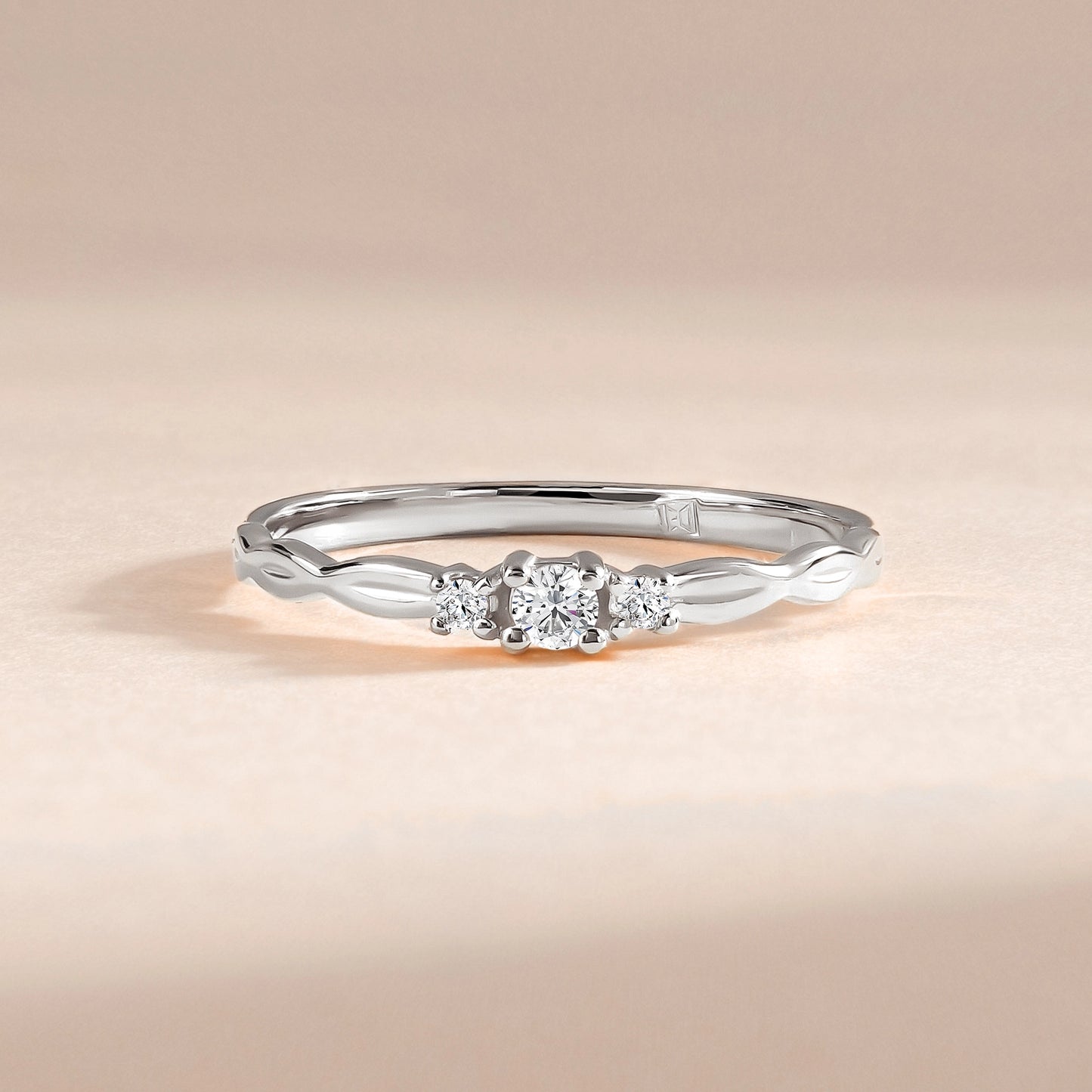 Dainty & Elegant 925 Sterling Silver CZ Knot Promise Ring for Her
