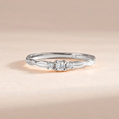 Dainty & Elegant 925 Sterling Silver CZ Knot Promise Ring for Her
