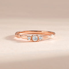 Delicate & Elegant Promise 18k Rose Gold Vermeil Knot Ring for Her