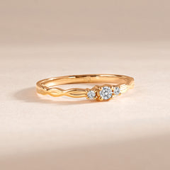 Minimalist and Elegant Twisted Promise 18k Yellow Gold Vermeil Ring
