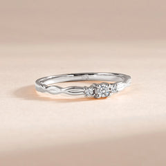 Dainty & Elegant 925 Sterling Silver CZ Knot Promise Ring for Her
