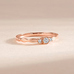 Delicate & Elegant Promise 18k Rose Gold Vermeil Knot Ring for Her
