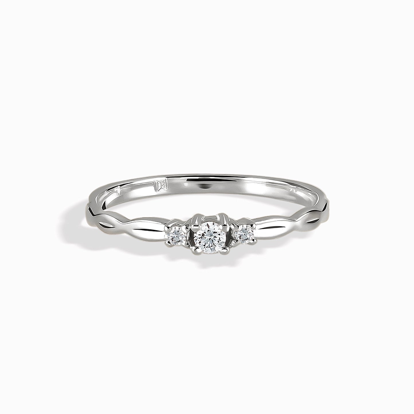 Dainty & Elegant 925 Sterling Silver CZ Knot Promise Ring for Her