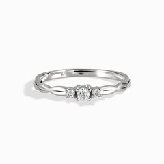Dainty & Elegant 925 Sterling Silver CZ Knot Promise Ring for Her