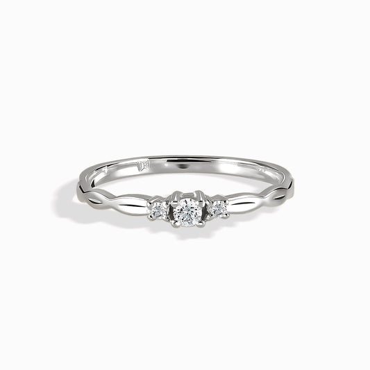 Dainty & Elegant 925 Sterling Silver CZ Knot Promise Ring for Her