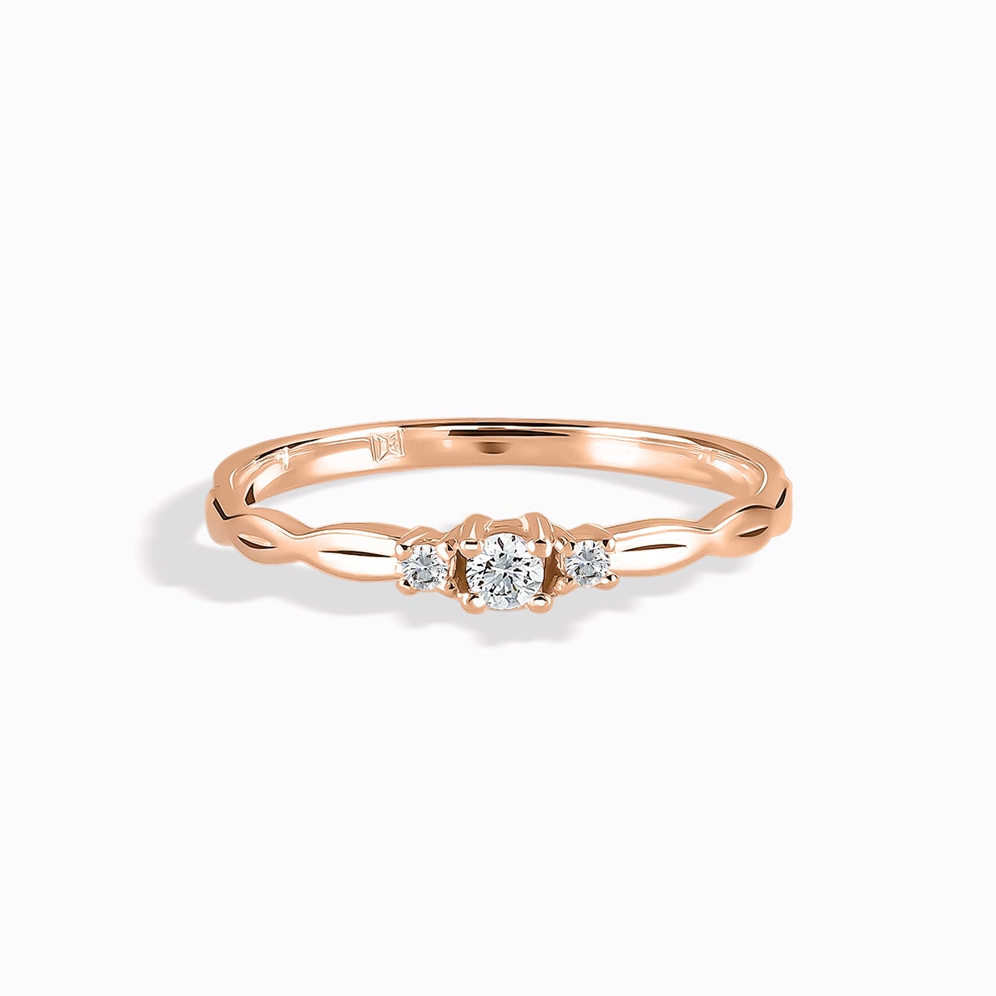 Delicate & Elegant Promise 18k Rose Gold Vermeil Knot Ring for Her