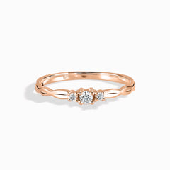 Delicate & Elegant Promise 18k Rose Gold Vermeil Knot Ring for Her