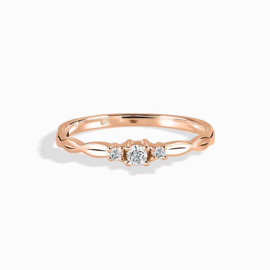 Delicate & Elegant Promise 18k Rose Gold Vermeil Knot Ring for Her