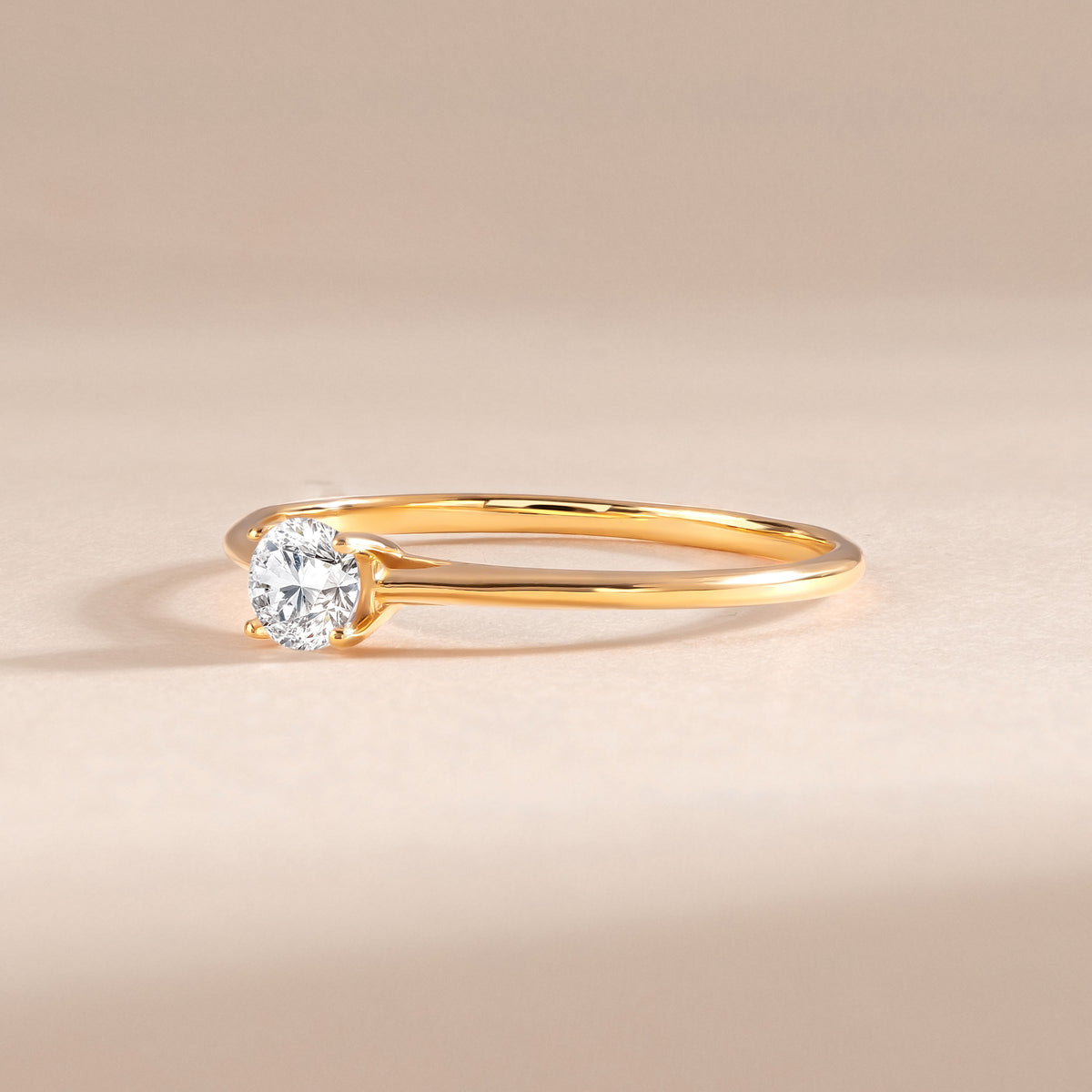 Liora Yellow Gold Moissanite Solitaire Ring
