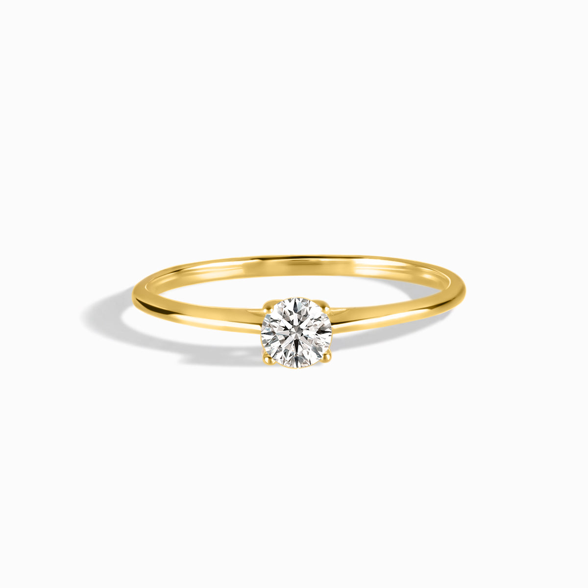 Liora Yellow Gold Moissanite Solitaire Ring