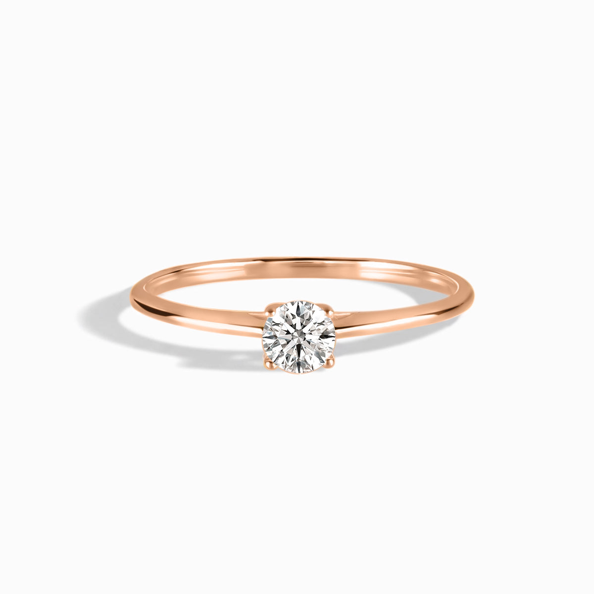 Liora Rose Gold Diamond Solitaire Ring