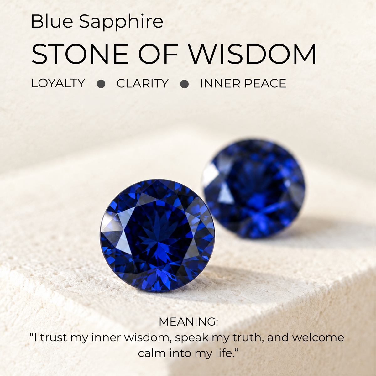 Liora White Gold Sapphire Solitaire Ring