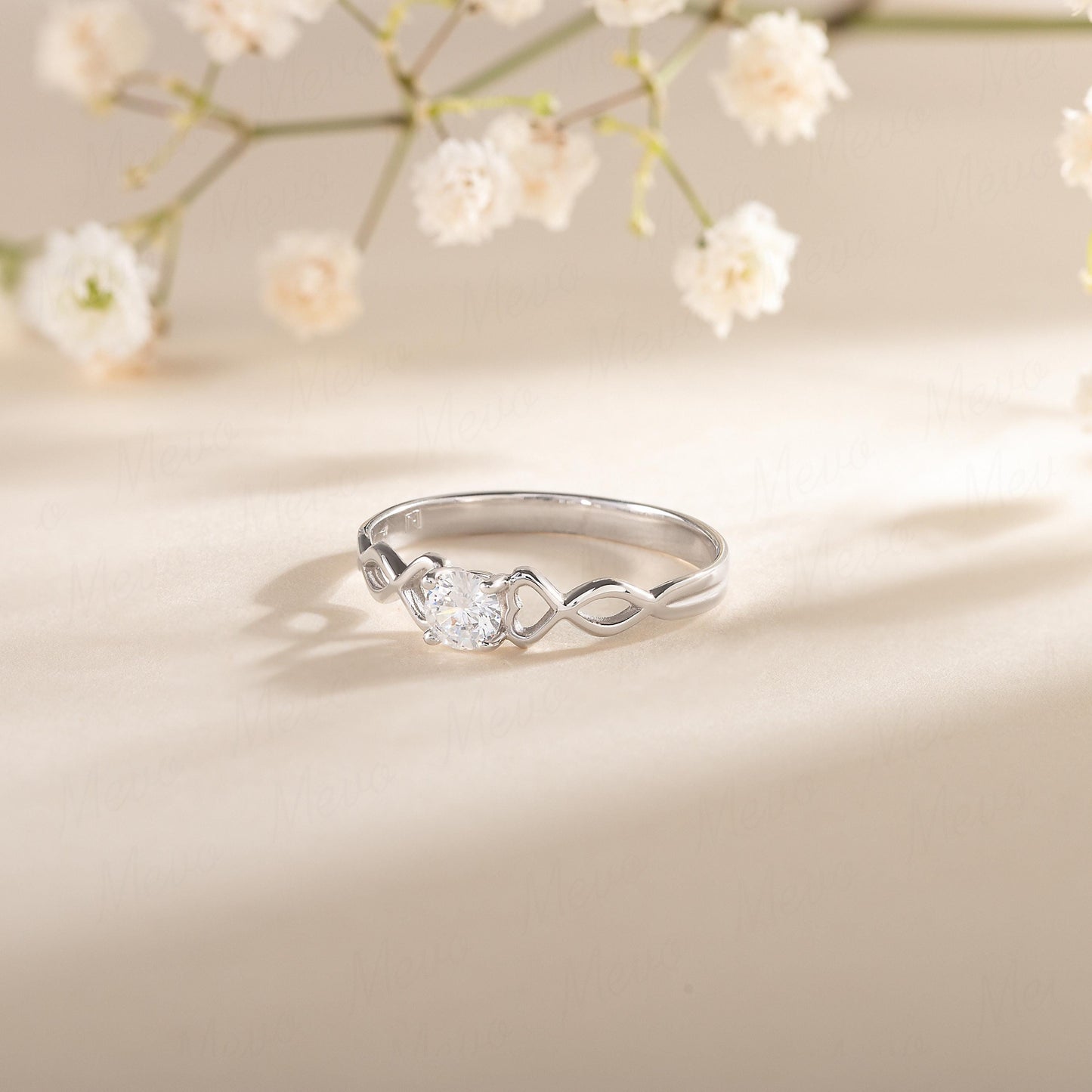 Dainty Minimalist 925 Sterling Silver Solitaire CZ Heart Promise Ring for Her