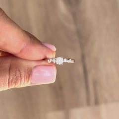 Minimalist Dainty 925 Sterling Silver CZ Women Engagement Ring