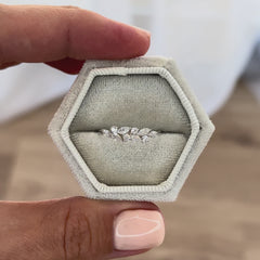 Unique Dainty Women 925 Sterling Silver Marquise CZ Promise Ring for Her